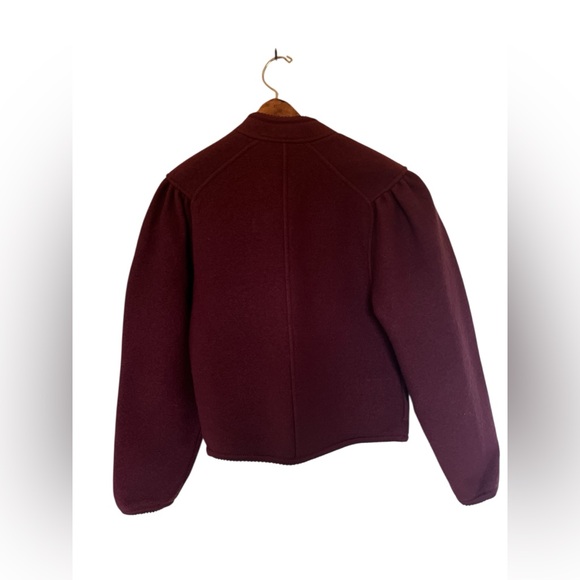 Geiger Austria 100% Wool Jacket – Plum Boiled Wool, Alpine Heritage, Size 34 - Picture 3 of 8